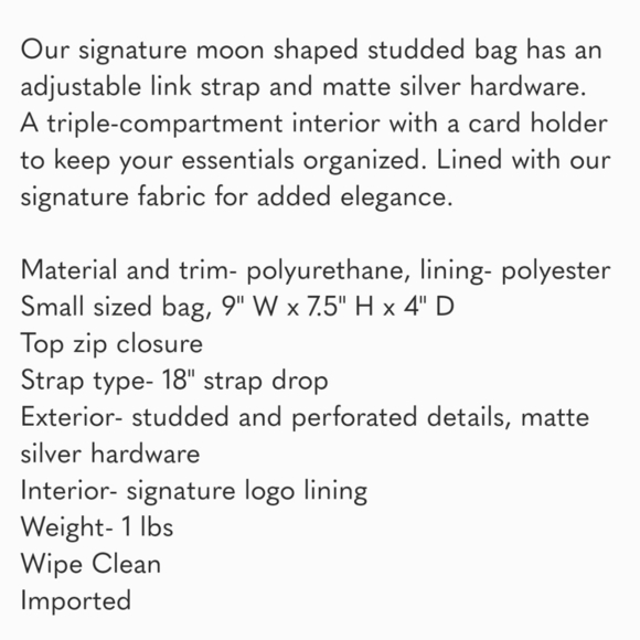 FRENCH CONNECTION  Elena Moon Shape Shoulder Bag Black NWT - Picture 6 of 6